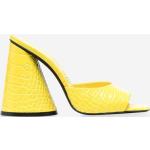 Scarpe estive larghezza E gialle numero 38 di pelle per Donna Attico 