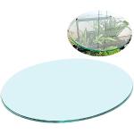 Tavoli da pranzo trasparenti di vetro diametro 90 cm 