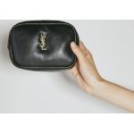 Borsette clutch nere di pelle per Donna Saint Laurent Paris 