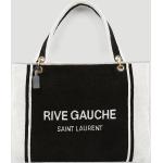 Saint Laurent Rive Gauche Towel Tote Bag - Woman Tote Bags Black One Size