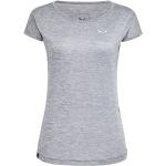 T-shirt tecniche scontate grigie XL in mesh traspiranti mezza manica per Donna Salewa Puez 