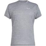 T-shirt tecniche scontate grigie XL in mesh traspiranti mezza manica per Uomo Salewa Puez 