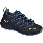 Scarpe larghezza E scontate blu numero 31 con stringhe idrorepellenti trail running per bambini Salewa Wildfire 