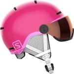 Caschi 51 cm scontati rosa da sci per bambini Salomon Grom 