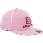 Cappelli scontati rosa in acrilico traspiranti con visiera piatta per Uomo Salomon 
