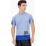 T-shirt tecniche scontate blu XS traspiranti mezza manica per Uomo Salomon 