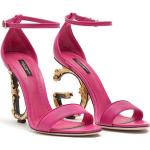 Sandali larghezza E rosa numero 37 di pelle con punta aperta con cinturino Dolce&Gabbana Dolce 