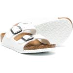 Sandali larghezza E bianchi numero 32 con punta aperta con cinturino per Donna Birkenstock Arizona 