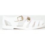 Sandali bassi larghezza E bianchi numero 40 di gomma per Donna Moschino Couture! 