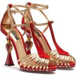 Sandali larghezza A rossi numero 37 con punta aperta con cinturino Dolce&Gabbana Dolce 