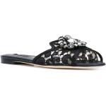 Scarpe estive larghezza E nere numero 37 di pelle a fiori con punta aperta con stringhe Dolce&Gabbana Dolce 
