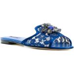 Scarpe estive larghezza E blu numero 37 con punta aperta con stringhe Dolce&Gabbana Dolce 