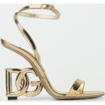 Sandali larghezza E dorati numero 38,5 con tacco per Donna Dolce&Gabbana Dolce 