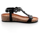 Sandali gioiello larghezza E casual neri di pelle per Donna Igi&Co 