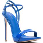 Sandali larghezza E blu numero 37 di pelle con punta aperta tacco stiletto con cinturino per Donna Le Silla 