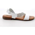Sandali bassi larghezza E bianchi di pelle per Donna Igi&Co 