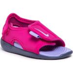 Ciabatte larghezza E rosa numero 25 in similpelle per bambini Nike 
