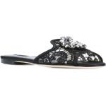 Sandali bassi larghezza E neri numero 36 di cotone con punta aperta Dolce&Gabbana Dolce 