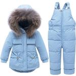 Giacche invernali blu con cappuccio per bambina 