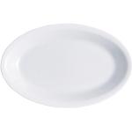 Piatti ovali bianchi di porcellana Saturnia 