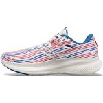 Saucony Women's Ride 15 Sneaker, White/Blue/Red, 9