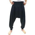 Pantaloni etnici neri XL di cotone da yoga per Donna 