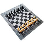 Scacchi da giardino XXL, gioco di scacchi all'aperto, scacchi da giardino con 32 scacchi, scacchi giganti, grande tappetino da gioco con motivo a scacchiera
