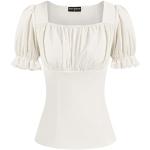 Costumi Cosplay steampunk bianchi XL mezza manica per Donna 