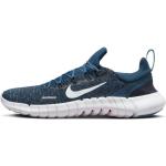 Scarpe larghezza E blu con stringhe traspiranti running ammortizzate per Uomo Nike Free 5.0 