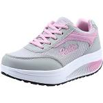 Sneakers larghezza E casual rosa numero 35 con glitter traspiranti platform per Donna Generic 