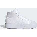 Sneakers bianche numero 36,5 in tessuto con stringhe platform per Donna adidas Bravada 