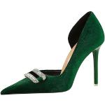 Sandali gioiello larghezza A eleganti verdi numero 36 con allacciatura elasticizzata traspiranti per Donna 