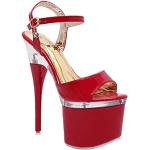 Calzature eleganti rosse numero 38 di gomma antiscivolo per ballo per Donna 