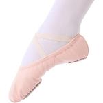 Scarpe larghezza E rosa numero 30 in pelle di camoscio da danza classica per bambini 