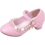Sandali gioiello larghezza E rosa numero 46,5 di pelle con strass con stringhe con tacco da 5 cm a 7 cm per Donna 