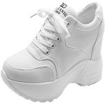Sneakers larghezza E casual bianche numero 38,5 traspiranti platform per Donna 