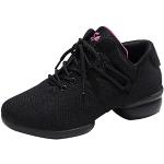 Sneakers larghezza E casual nere numero 38,5 con stringhe traspiranti platform per Donna 