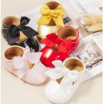 Sandali estivi casual rossi di tela tinta unita chiusura velcro antiscivolo per neonato 