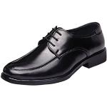 Scarpe da uomo Oxford Business Casual in pelle stringate scarpe piatte vestito formale ufficio scarpe, Nero (Nero ), 42 2/3 EU