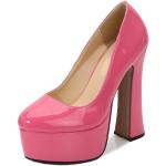Sandali larghezza E eleganti rosa numero 42 con plateau per Donna 