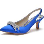 Sandali gioiello larghezza A eleganti blu numero 41 in similpelle per Donna 