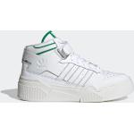 Sneakers larghezza E scontate bianche numero 40,5 di tessuto sintetico chiusura velcro a strappo per Donna adidas Forum 