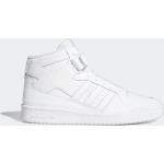 Sneakers alte larghezza E scontate bianche numero 42,5 di pelle chiusura velcro per Donna adidas Forum 