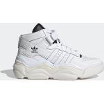 Sneakers larghezza E scontate bianche numero 40 di tessuto sintetico chiusura velcro a strappo per Donna adidas Forum 