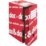 scatola archivio doxdox - 17x35x25 cm - bianco e rosso - esselte dox