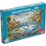 Puzzle classici a tema dinosauri per bambini dinosauri da 200 pezzi Schmidt Spiele 