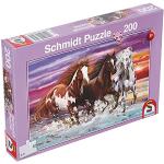 Puzzle classici a tema cavalli per bambini cavalli e stalle da 200 pezzi Schmidt Spiele 