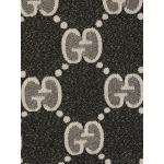 Sciarpe nere con frange sostenibili a tema pecora stampate Gucci 