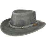 Cappelli western 54 neri XXL di pelle per Uomo Scippis 