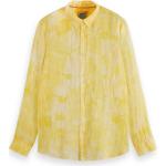 Camicie gialle XL di lino tie-dye con manica lunga per Uomo Scotch & Soda 